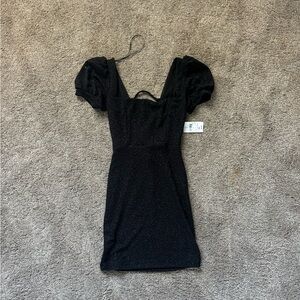 mini black sparkly dress